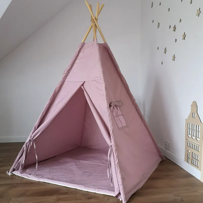 Koupit Online Dětský stan Tipi růžový se srdcem