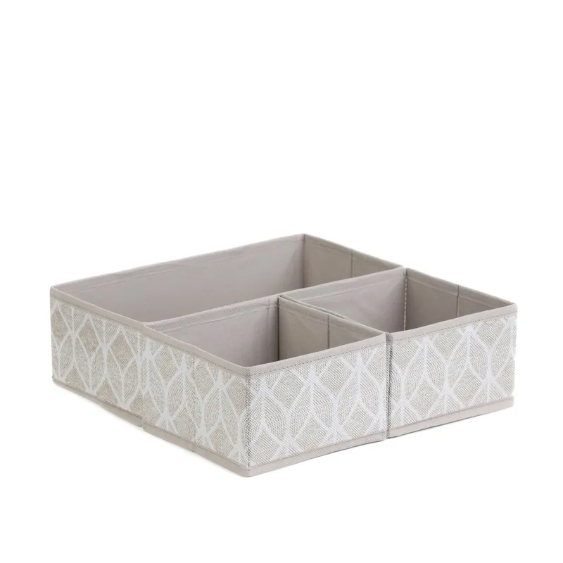 Set stohovatelných boxů HADRIA béžový 877693 3 ks Jen Po Omezenou Doba