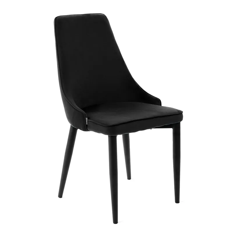 Jídelní židle LOUIS RIBBON sametová černá 848938 Top Prodej