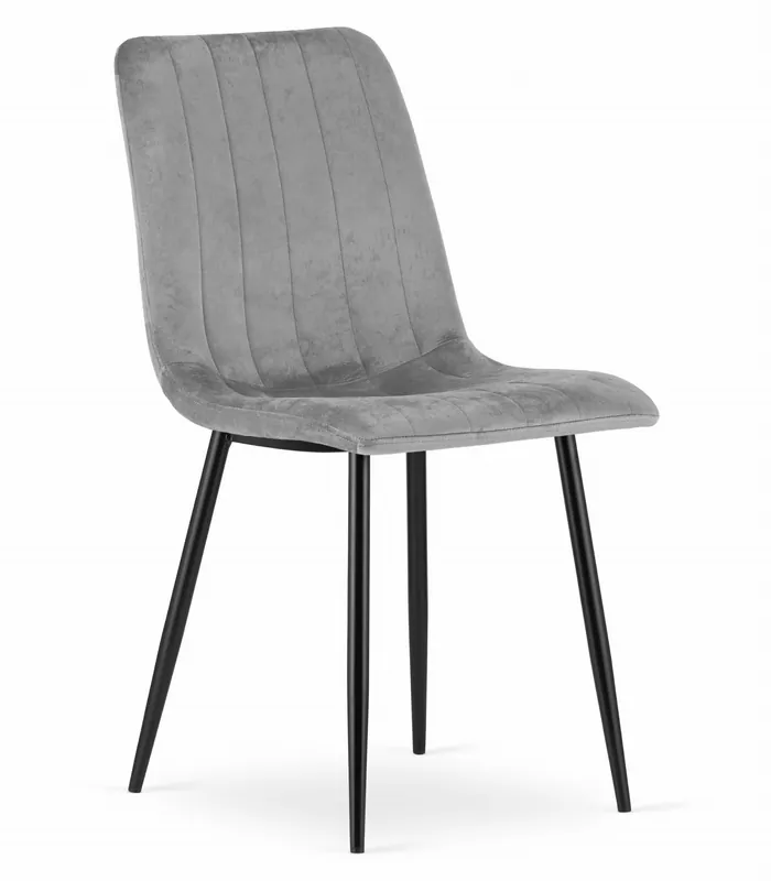 Set tří jídelních židlí LAVA sametové světle šedé Akční Nabídka