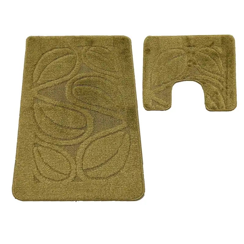 Nejprodávanější Sada koupelnových koberečků Montana Flora Khaki