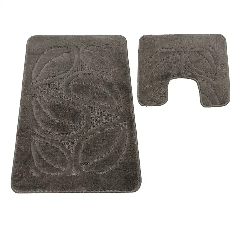 Sada koupelnových koberečků Montana Flora Metal Grey Tovární Cena