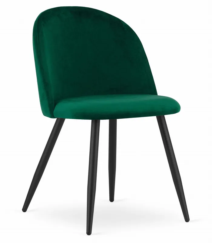 Jídelní židle BELLO sametová zelená Aktuální