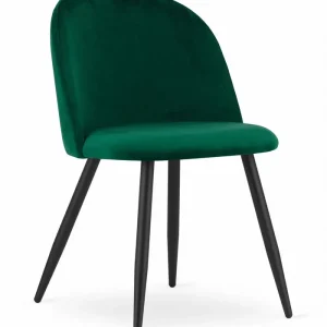 Autentický Set tří jídelních židlí BELLO sametové zelené (3ks)