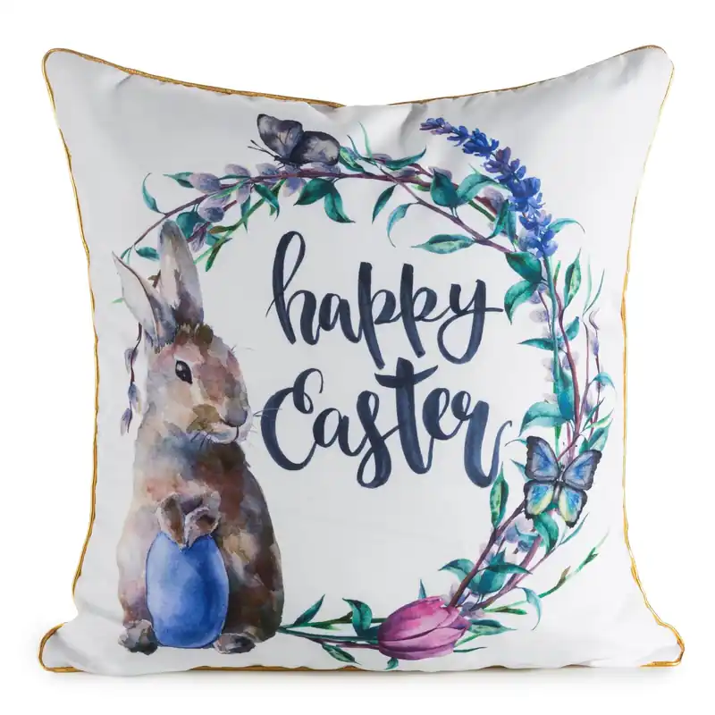 Autentický Povlak na polštář EASTER 52 bílý / modrý