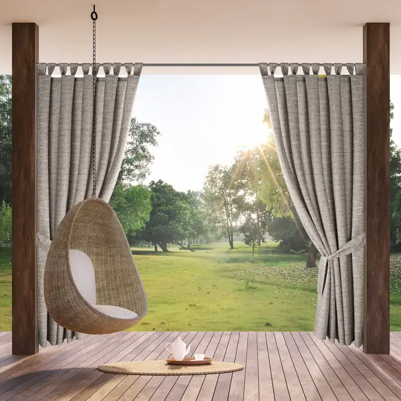 Nejprodávanější Hotový závěs GARDEN 10 hnědý / krémový - na průchodkách