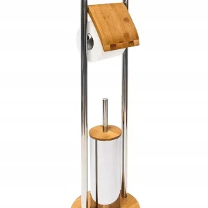 Stojan na toaletní papír s WC kartáčem BAMBOO 390228 Tovární Cena