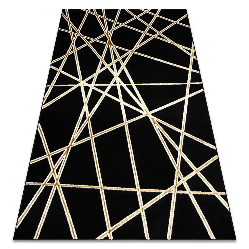 Expresní Doručení Koberec ALLURE 1964 geometrický / strukturovaný / glamour, černý / zlatý
