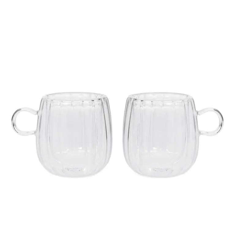 Sada dvou sklenic CEMBRA GROOVE průsvitná 732577 250 ml (2 ks) Nejlepší Cena