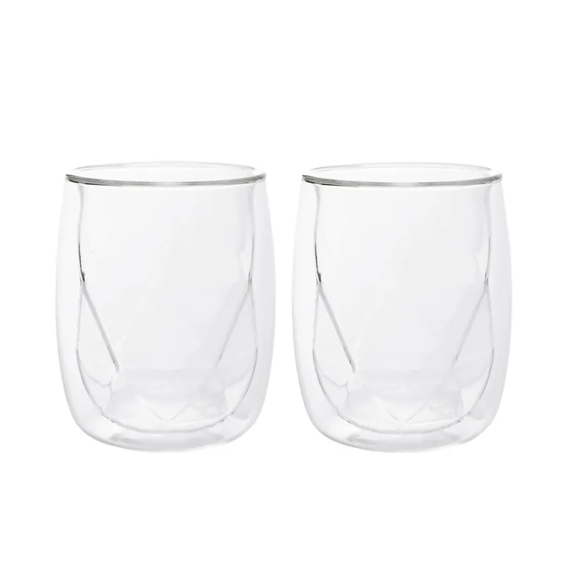 Sada dvou sklenic CEMBRA GROOVE průsvitná 732355 280 ml (2 ks) Omezená Nabídka