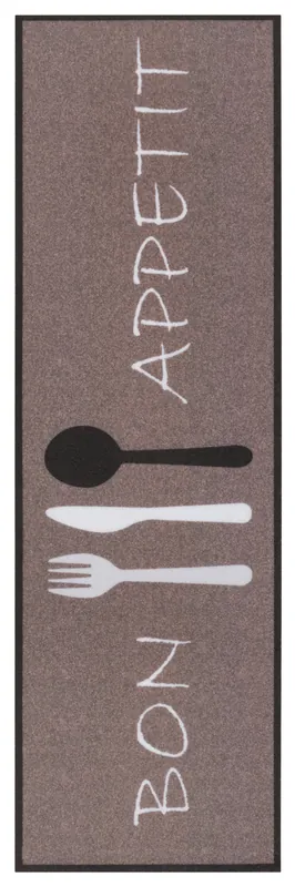 Koberec / Běhoun Hanse Home Cook & Clean Bon Appetit hnědý / bílý Oblíbený