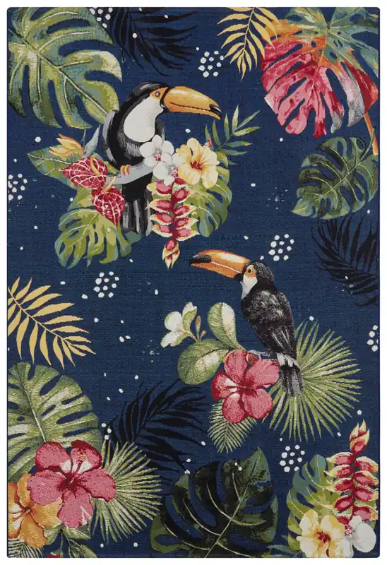 Levný Koberec Hanse Home Flair Tropical Dream modrý / vícebarevný