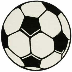Autentický Koberec Hanse Home PP Football bílý / černý kruh