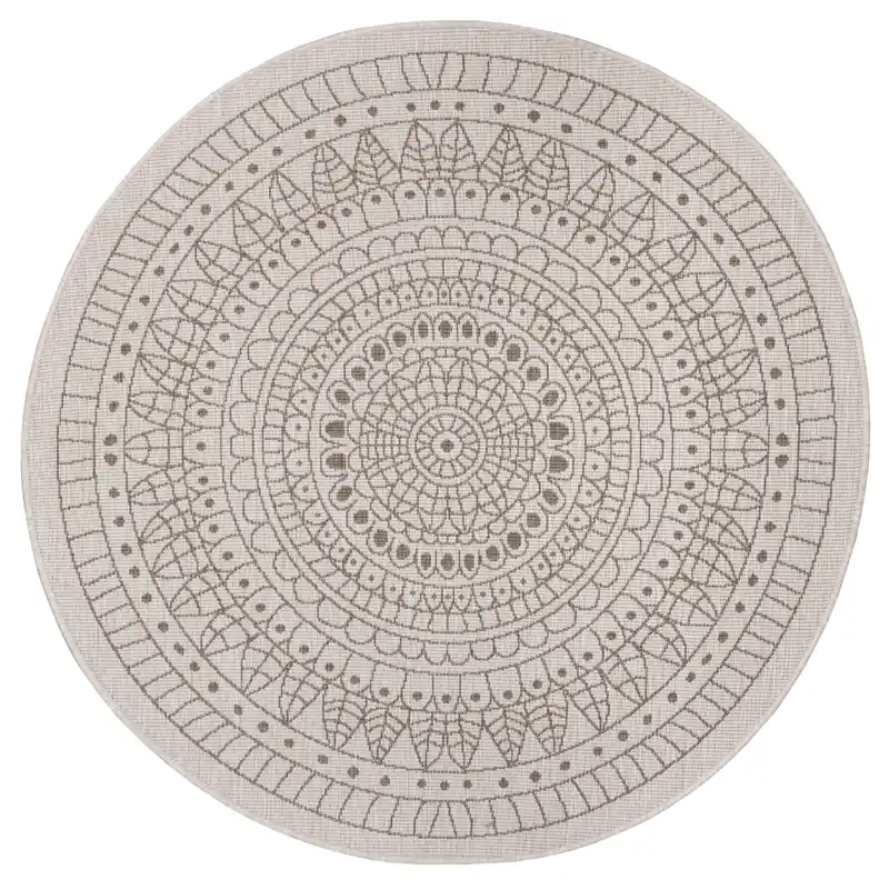 Rychlé Dodání Oboustranný koberec Hanse Home Twin Porto linen kruh