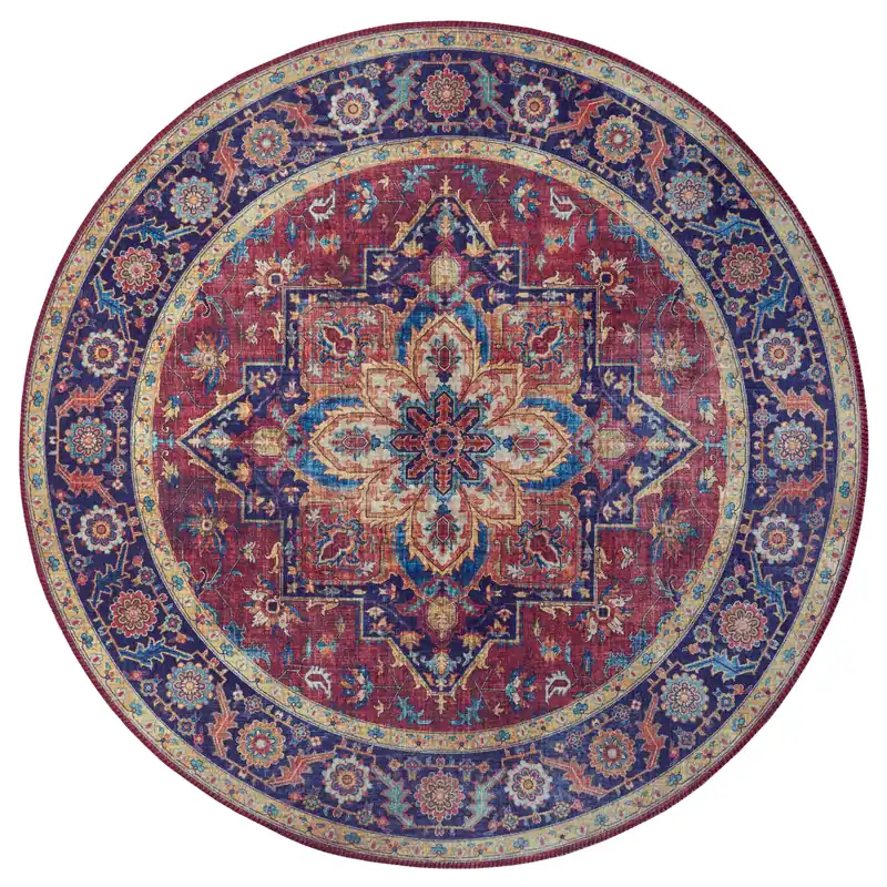 Must-Have Koberec Hanse Home Asmar Anthea bordó kruh