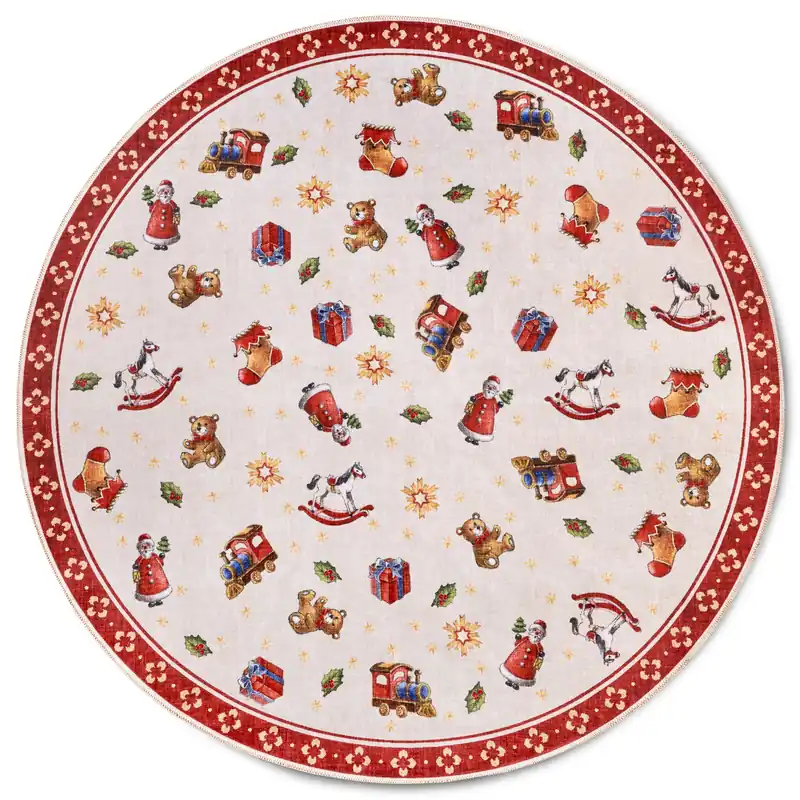 Koberec Toy‘s Delight Villeroy & Boch červený / vícebarevný kruh Dokud Zásoby Vydrží
