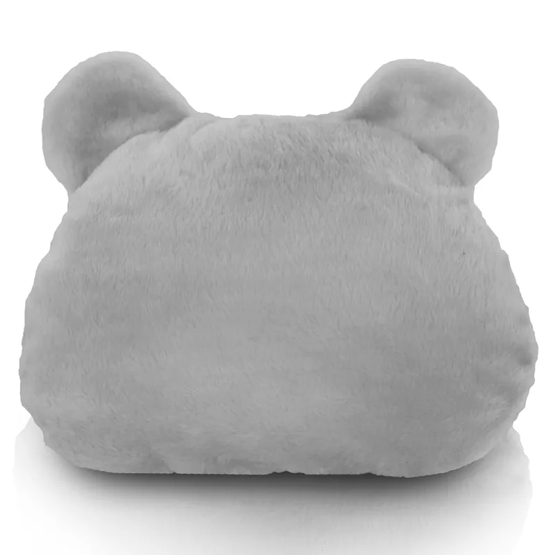 Plyšový dekorační polštář Teddy Yeti šedý Ověřený