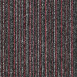 Kobercové čtverce Sonar Lines 4520 červené / černé 50x50 cm Nejlepší Volba