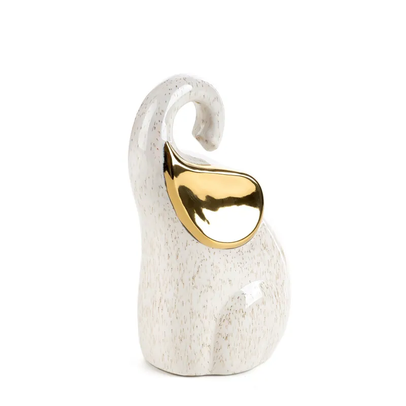 Ověřený Dekorační figurka ARI 01 béžová / zlatá