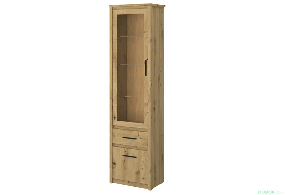 Horká Nabídka Vitrína 1d1w1s dub artisan Ayson