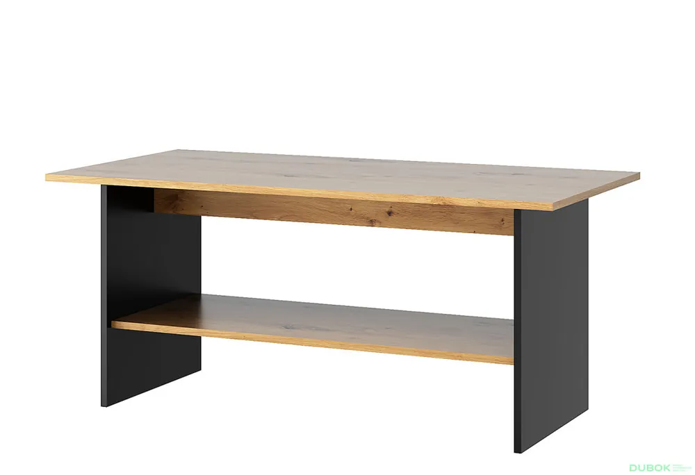 Konferenční stolek 120 dub artisan / černý Bosco Sezónní Sleva