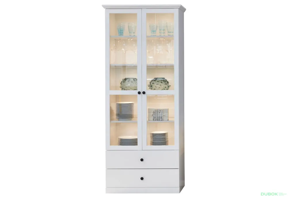 Expresní Doručení Vitrína vysoká 2w2s bílý Brandson