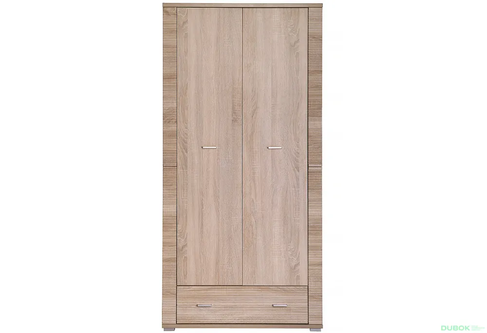 Sezónní Sleva Skříň dvoudveřová se zásuvkou Gress 92x192x55 cm Dub sonoma