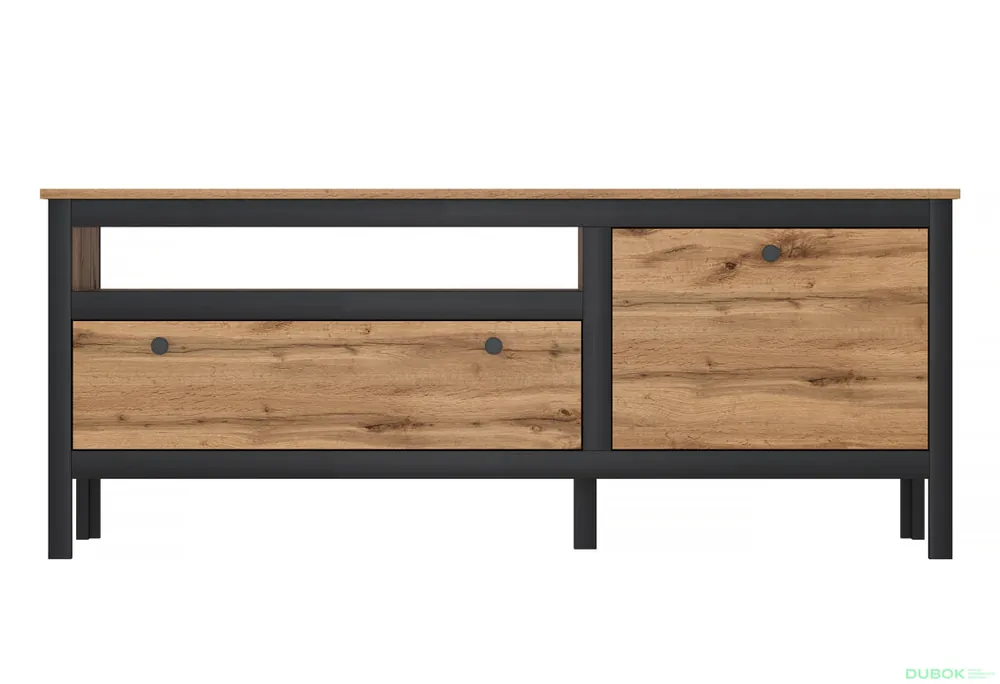 Výhodná Nabídka TV stolek 1d1s/150 dub wotan / černý Loft