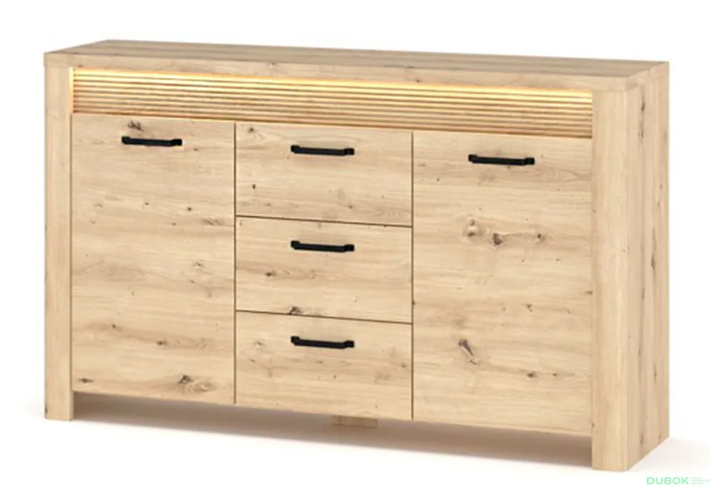 Cenově Výhodný Komoda 2d3s dub artisan Moris