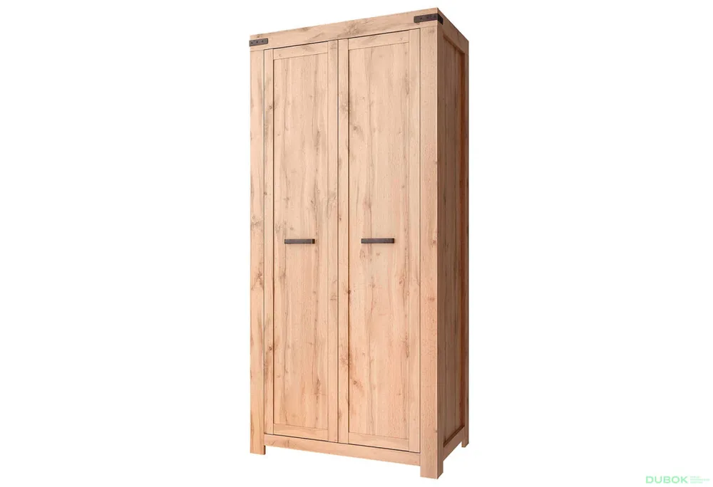 Skříň dvoudveřová Mortiz 103x220x40.1 cm Dub wotan Speciální Cena