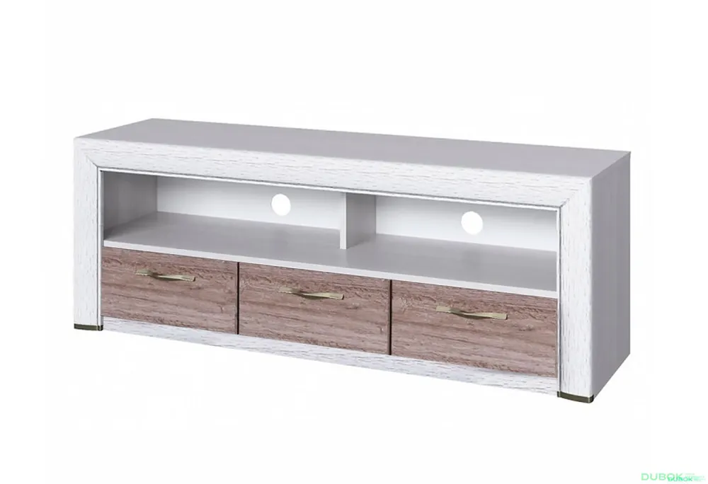 Výprodej TV stolek 3s/140 krém / dub ancona Olivia