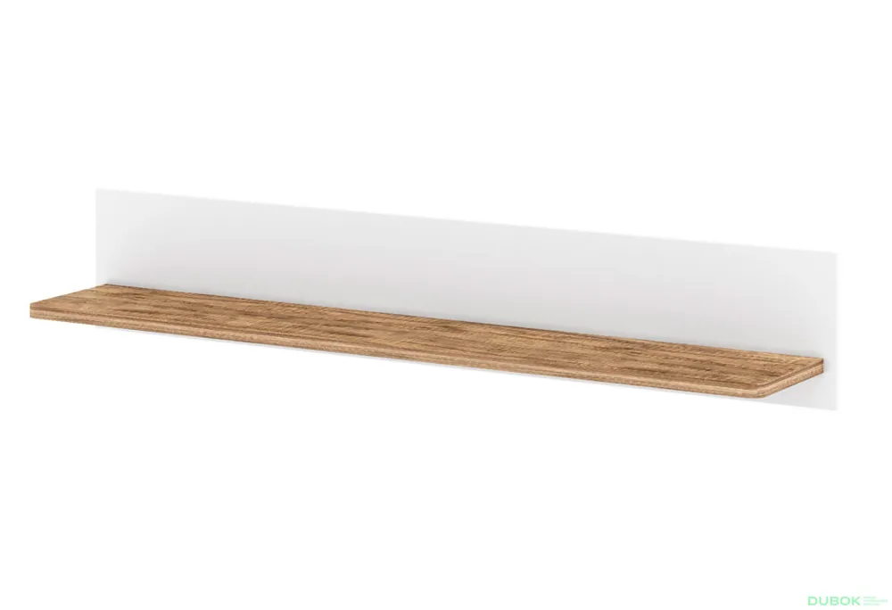 Nejprodávanější Police 120 dub craft zlatý / bílý lesk Rodan