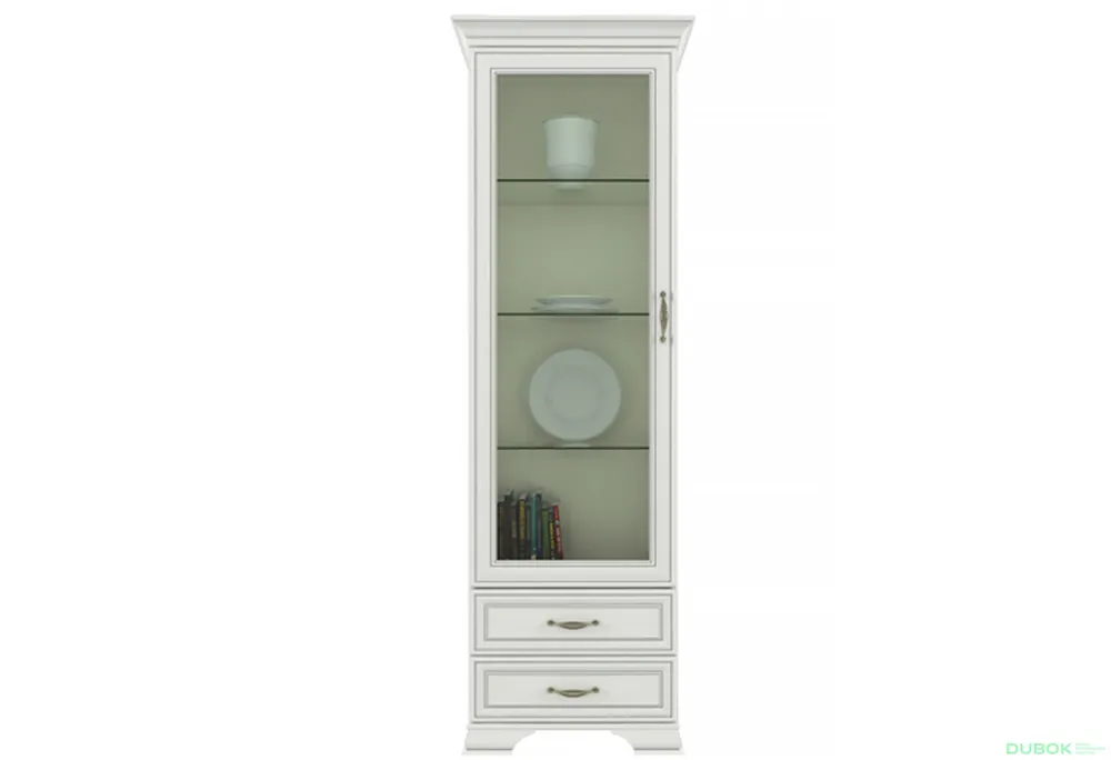 Vitrína 1w2s woodline krém Tiffany Vysoce Kvalitní
