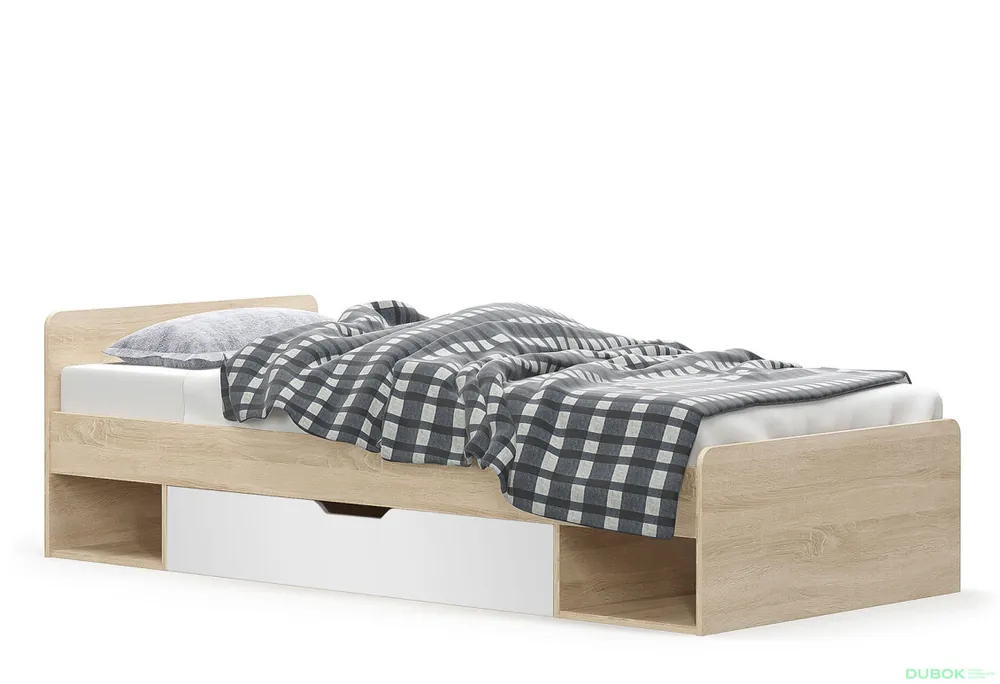 Přímo Od Výrobce Postel 1s/90x200 dub sonoma / bílý Tips