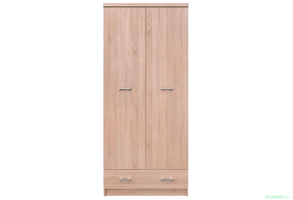 Skříň dvoudveřová se zásuvkou Top Mix 80x183x57 cm Dub sonoma Akce
