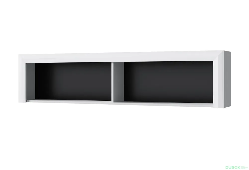 Regál na stěnu 165 bílý lesk WhiteBlack Objednat Nyní