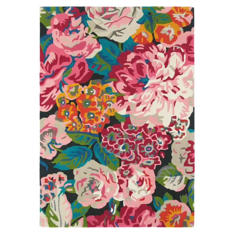 Oblíbený Vlněný kusový koberec Sanderson Rose&Peony cerise 45005 (170 x 240)