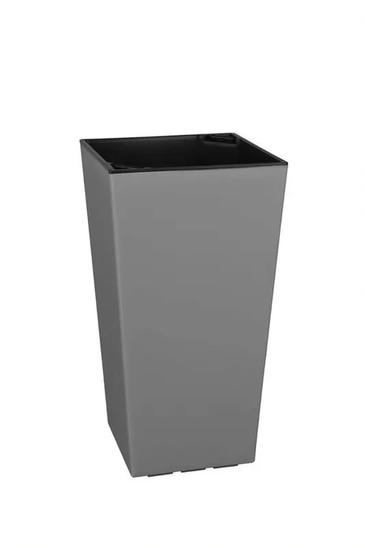 Vysoký květináč Plastkon Gardenico Elise kamenná šedá lesk Autentický