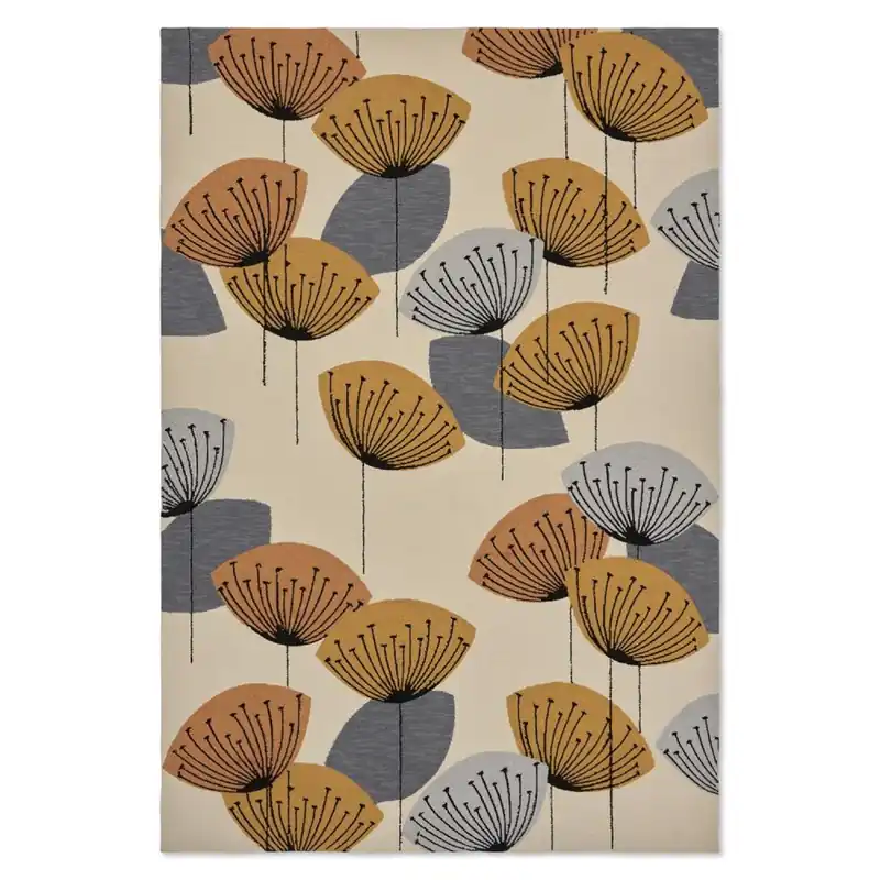 Cenově Výhodný Outdoorový koberec Sanderson Dandelions clocks ochre/silver 445803 (250 x 350)