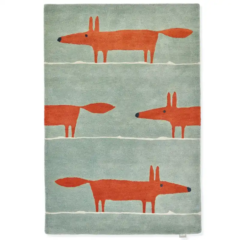 Časově Omezené Vlněný kusový koberec Scion Mr. Fox Mint Poppy 25313 (140 x 200)