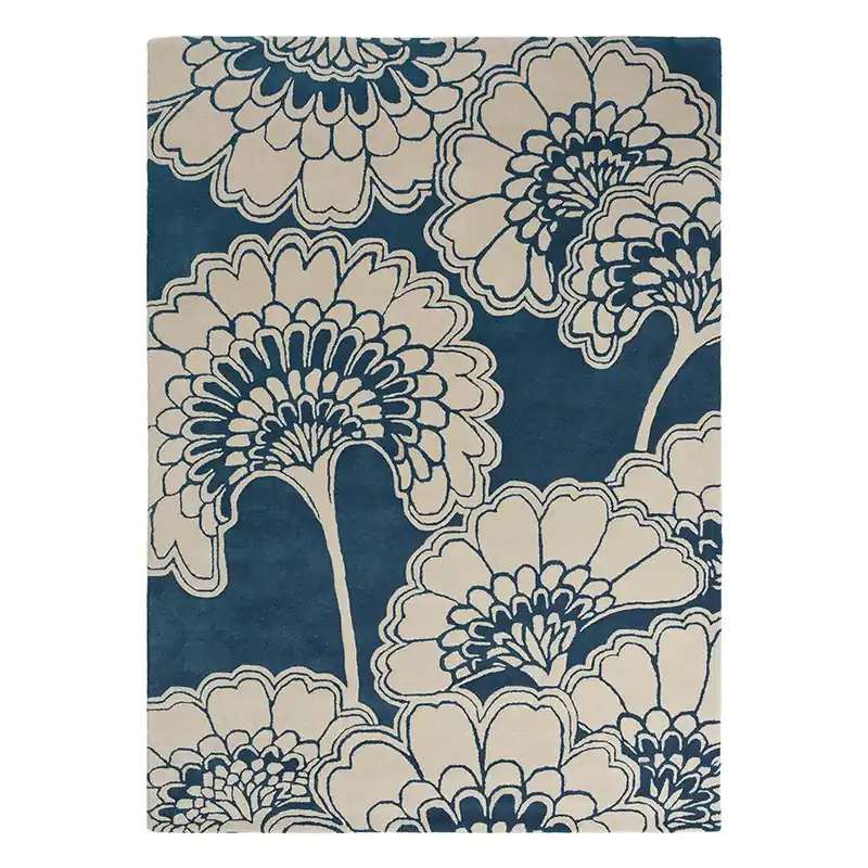 Vlněný kusový koberec Japanese Floral Midnight 39708 (250 x 350) Nejlepší Volba