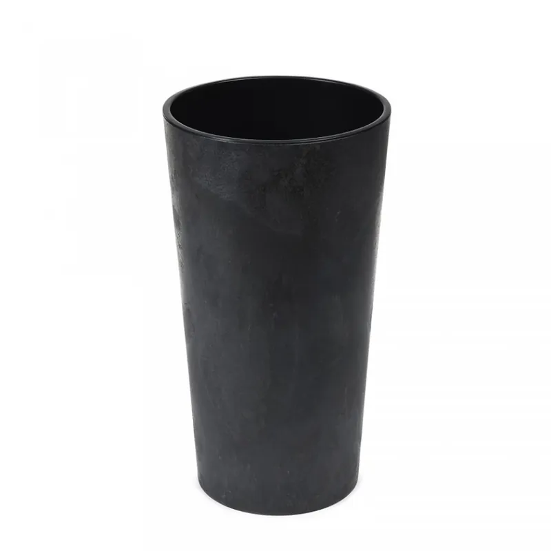 Vysoký květináč Lamela Lilia recycled efekt beton černý (40 x 73) Koupit Online