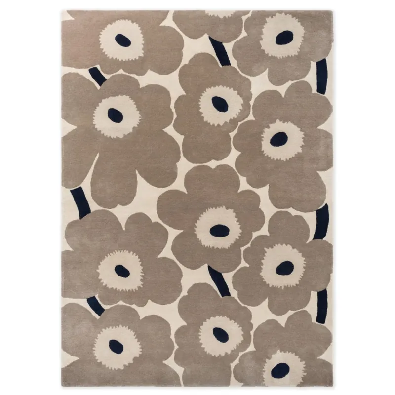 Novinka Designový vlněný koberec Marimekko Unikko šedý 132401 (140 x 200)