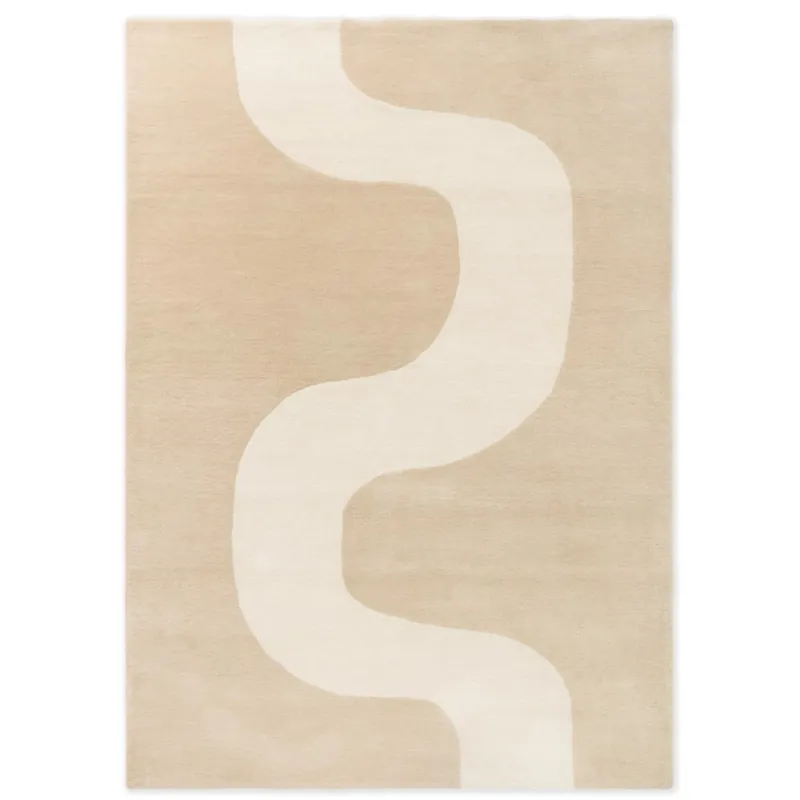 Designový vlněný koberec Marimekko Seireeni béžový 132701 (250 x 350) Autentický