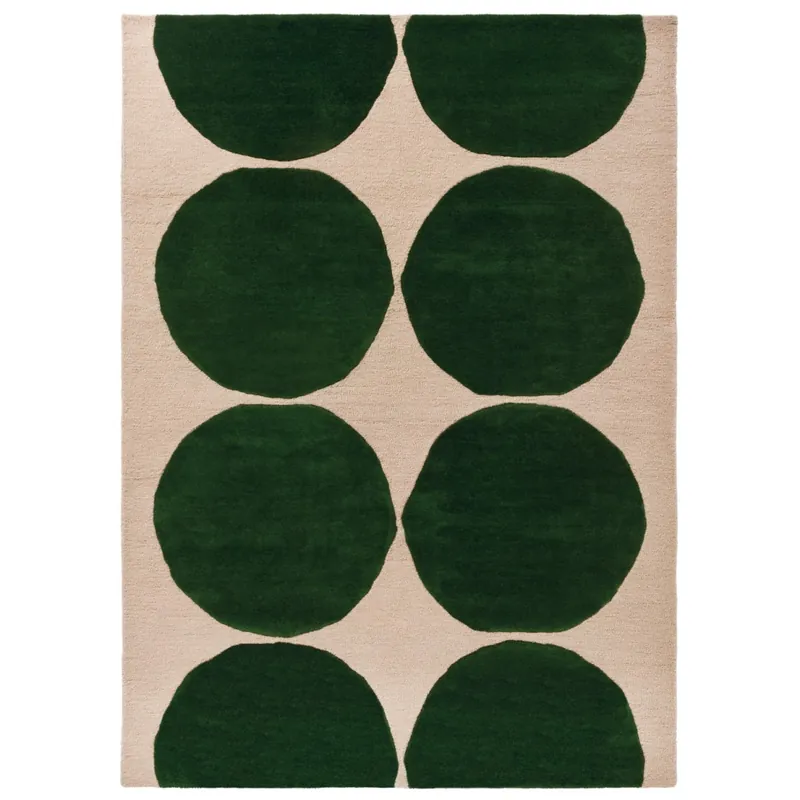 Značkový Designový vlněný koberec Marimekko Isot Kivet zelený 132507 (170 x 240)