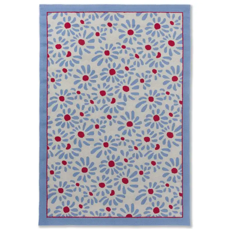 Outdoorový koberec Laura Ashley Thorncliff daisy sky blue 480308 (250 x 350) Speciální Cena