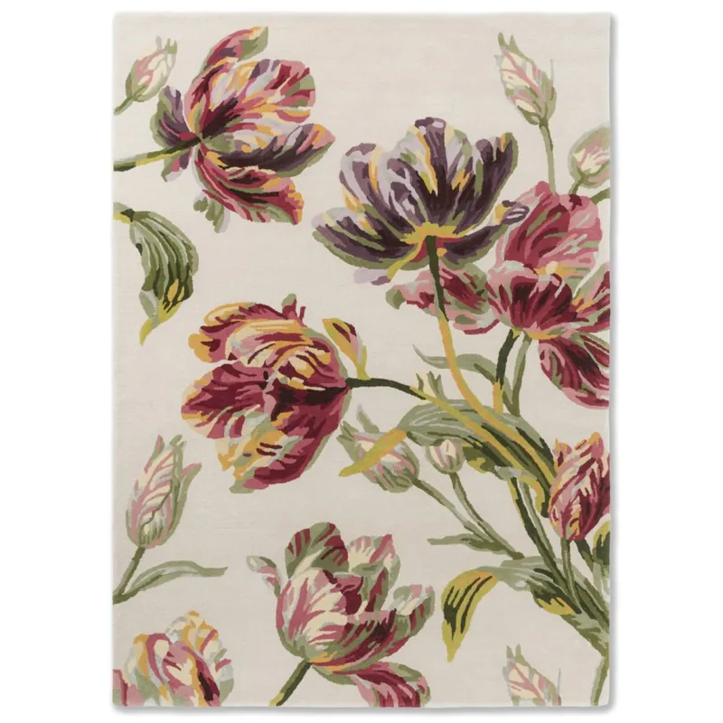 Novinka Květinový kusový koberec Laura Ashley Gosford cranberry 81300 (200 x 280)