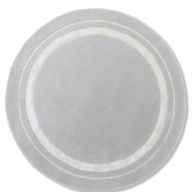 Jednobarevný kruhový koberec Laura Ashley Redbrook silver 81804 (kruh 150) Nízká Cena