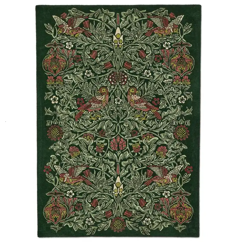 Horká Nabídka Luxusní květinový koberec Morris & Co Bird tump green 128307 (250 x 350)