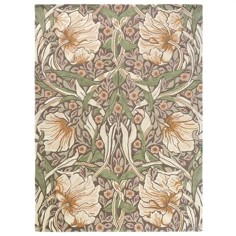 Akční Cena Luxusní květinový koberec Morris & Co Pimpernel aubergine 028805 (140 x 200)